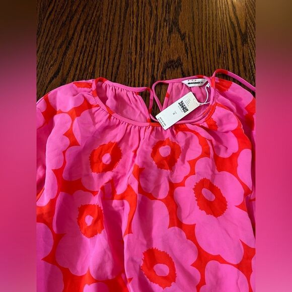 By Anthropologie Marimekko Majolika Unikko Midi Dress size 8 retail $375 - Picture 8 of 8